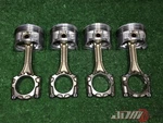 Toyota 3SGTE Pistons & Connecting Rods = 2002-2005 Caldina ST246 13201-79417. Fixed Price $400.00.