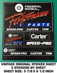 Federal Mogul Performance Parts Vintage Original Decal Sheet (5)STICKER. Fixed Price $7.33.