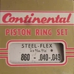 Nors Continental 860 1956-1962 Cadillac 365 Steel Piston Rings (.060). Fixed Price $23.00.