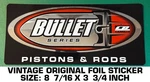 Bullet Series Pistons & Rods By Carrillo - Vintage Original Foil Decal Sticker. Fixed Price $9.42.