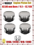 Wiseco 82.00 Mm 11.1 - 12.7 Cr Engine Piston Set For Honda B16A B17A1 B18C. Fixed Price $831.99.
