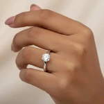 Solitaire Engagement Ring 14K Gold Classic 1.01 Ct Round Lab-grown Diamond F VS1. Fixed Price $1230.39.
