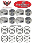 Chevrolet Gmc 350 Sbc V8 1969 - 1995 Enginetech Flat Top Pistons Cast Rings. Fixed Price $179.49.