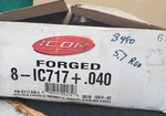 IC717.040 Icon Forged Pistons Chevy 350 Rod 5.700 Flat Top 3.480 Stroke +40. Fixed Price $599.00.