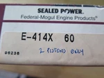 Sealed Power E414X 60 Engine Rings For 2 Pistons Only (3A1-1). Fixed Price $14.00.