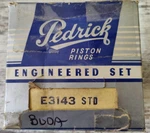 Pedrick Piston Ring Set E3143 Std Fits Continental 22R 33R 35B PR501 6 Cylinder. Fixed Price $150.00.
