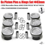 Fit Mercedes-benz Amg S500 W222 W167 M256 6X Piston Pins & Rings Set 83MM. Fixed Price $169.00.