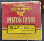 1932-42 Ford V8 85 90 Hp Piston Set Western Auto RW2415 .030 (3 Ring). Fixed Price $35.00.