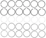 Engine Piston Ring Set Mahle 41578. Fixed Price $73.32.