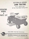 Poloron H.p 38" Stallion Lawn Tractor 43043J Gear Trans Owner & Parts Manual. Fixed Price $67.99.