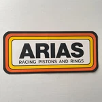 Arias Pistons Rings Sticker Advertising Nhra Nitro Street Drag Racing Hemi V8. Fixed Price $14.99.