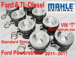 Ford 6.7L Powerstroke Diesel Pistons Mahle Standard Set 8 W/ Rings 2011-2017. Fixed Price $849.99.