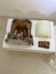 Vintage Easter Bunny Village Pillar Candle Holder Abc 41284 Resin Box Read. Fixed Price $15.99.
