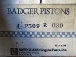 Badger P509 .030. Pistons Set Of 4. Fits: Gm V8 7.0L 1966-69 (17B1). Fixed Price $205.95.