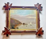 Antique 19TH C. American Hudson River School Oil Painting Original Walnut Frame. Fixed Price $299.99.