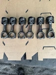 Set Of 6 Caterpillar C13 Acert Engine Connecting Rods 2239150 And Pistons Oem. Fixed Price $792.00.