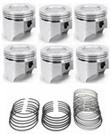 Silvolite Pistons SET/6+CAST Rings Ford 200 250 6-CYLINDER 1963-1983 .040. Fixed Price $195.46.