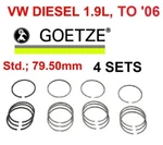 Goetze Engine Piston ; 4 Sets X 3 Ea Vw Diesel 1.9L Std. 79.50MM. Fixed Price $106.60.