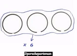 Porsche 911 Piston Ring Set - Standard (90.00 Mm) 1.5 1,75 4 6 New. Fixed Price $332.24.
