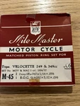 Wellworthy Mile Master Piston Rings For Velocette Mac & Mov 68MM +060 Oversize. Fixed Price $25.00.