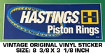 Hastings Piston Rings Vintage Original Vinyl Decal Sticker-drag-nascar-racing. Fixed Price $8.75.