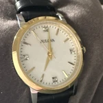 Bulova Women's Diamond Accent Black Leather Strap 98P225. Fixed Price $314.98.