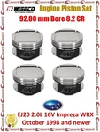 Wiseco 92.00 Mm Bore 8.2 Cr Engine Piston Set For Subaru EJ20 2.0L Impreza Wrx. Fixed Price $873.99.