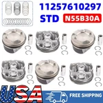 6* N55B30 Pistons & Rings Set Std 84MM 11257589824 For Bmw E82 F20 F30 X3 X4 X5. Fixed Price $108.99.