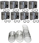Silvolite Hypereutectic Flat Top Pistons Set+moly Rings Ford 360 390 Fe .030. Fixed Price $305.04.