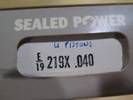Sealed Power Engine Ring E-219X .040 / U19 For Pistons Nos (8B1-1). Fixed Price $21.99.
