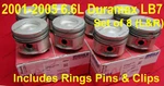 6.6L Duramax LB7 Pistons 2001-2005 Standard Size Right &left Side W/ Rings Set 8. Fixed Price $1038.99.