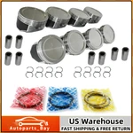 Std Pistons With Rings Set Fits 99-04 Chevrolet Gm Cadillac 4.8L 5.3L. Fixed Price $139.99.