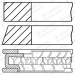 Goetze Engine 08-431200-00 Piston Ring Kit For, Porsche. Fixed Price $32.54.