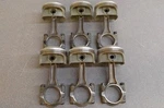 Set Of 6 Very Nice Original Genuine Porsche 911 993 Pistons Mahle 100P45 W Rods. Fixed Price $600.00.