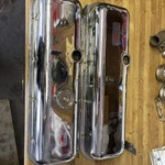 Original Gm 396 427 Big Block Chevy Chrome Dripper Valve Covers. Fixed Price $350.00.