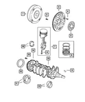 Genuine Mopar Piston Pin And Rod 68086046AB. Fixed Price $193.69.