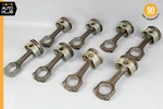 98-06 Mercedes W208 CLK430 E430 S430 Engine Motor Piston Connecting Rod Set Of. Fixed Price $244.85.