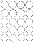 Engine Piston Ring Set Mahle 41897CP. Fixed Price $57.00.