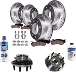 4WD Front Rear Drilled Rotor Brake Pad Bearing Hub For 2006-2008 Dodge Ram 3500. Fixed Price $612.95.