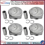 4PCS Pistons & Ring Kit For Hyundai Sonata Kia Optima 2.0L Turbo 234102G400 G4KH. Fixed Price $85.00.