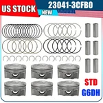 Piston & Ring Set Std 23041-3CFB0 For Hyundai Azera Kia Sorento Sedona G6DH 3.3L. Fixed Price $99.99.