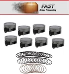 Flat Top Pistons W/ Moly Rings For 1970-1983 Chevrolet Big Block Bbc 454 7.4L. Fixed Price $279.99.