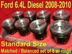 Ford 6.4L Powerstroke Diesel Mahle Pistons Standard Set W/ Rings 2008-2010. Fixed Price $898.99.