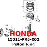 New Honda Genuine 1990-2001 Acura Integra Civic Piston Ring 13011-PR3-003. Fixed Price $89.99.