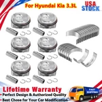 Std Piston Set & Bearing For Kia Sorento Sedona Hyundai Santa Fe 3.3L 230413CFB0. Fixed Price $179.95.