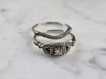 Womens Vintage Estate 10K White Gold Diamond Ring Set 3.7G, E4911. Fixed Price $625.00.