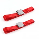 Chevy Truck 1955 - 1959 Airplane 2PT Red Lap Bucket Seat Kit Belts Rod. Fixed Price $81.50.