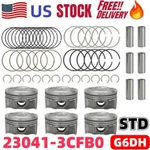 23041-3CFB0 G6DH 3.3L Piston & Ring Set Std For Hyundai Azera Kia Sorento Sedona. Fixed Price $99.99.