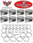 Chevrolet Gmc 350 5.7 1967-1995 (8) Enginetech Dish Top Pistons Rings. Fixed Price $189.49.