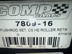 Comp Cams 7809-16 7.266" High Energy Pushrods Chevrolet 262-400 Retro-fit Roller. Fixed Price $55.00.